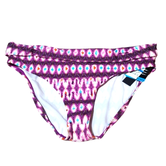 KENNETH COLE NEW YORK WOMENS SWIM BOTTOMS SIZE XL PURPLE MULTICOLOR BIKINI - Picture 1 of 8